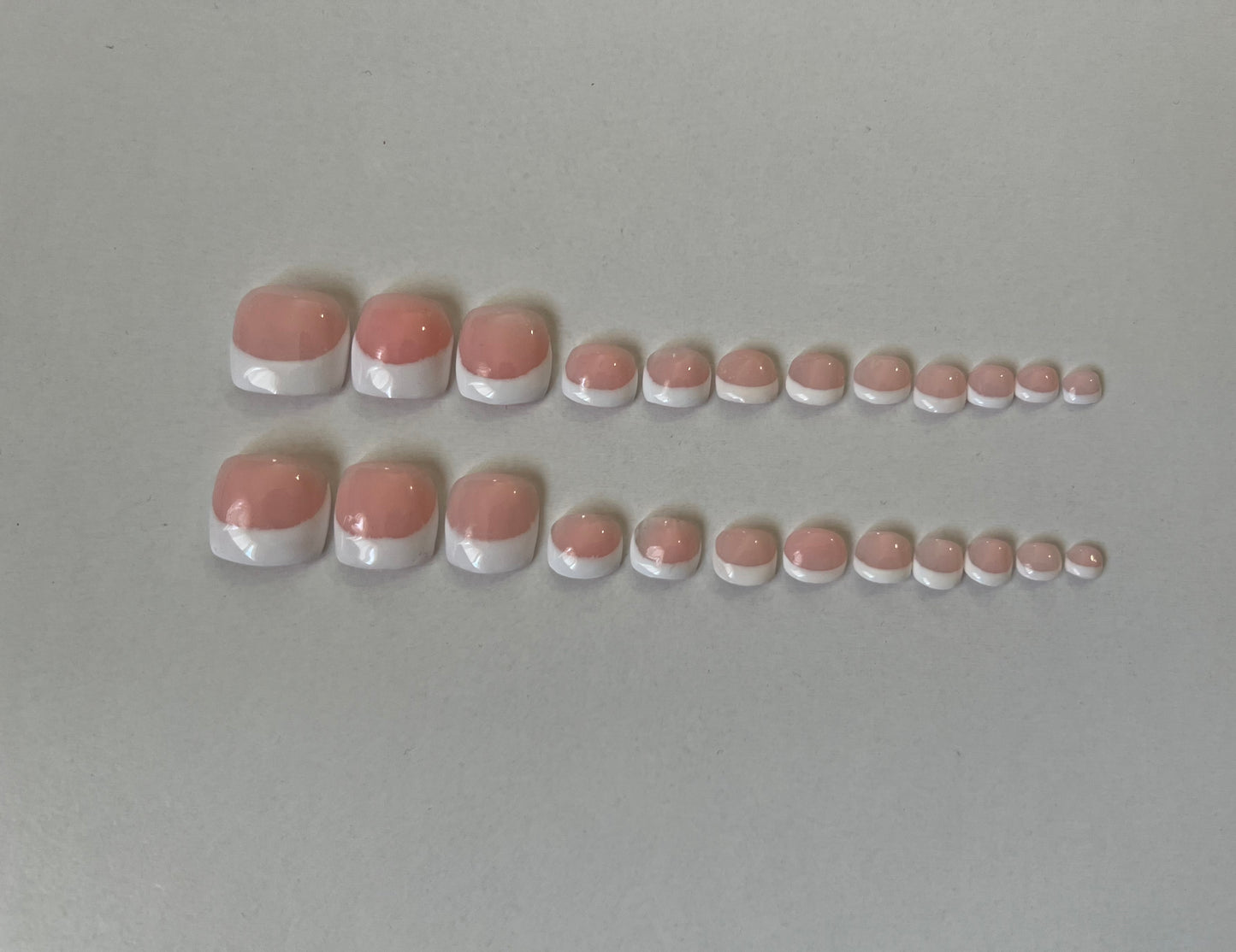 French Tip Toe Nails White