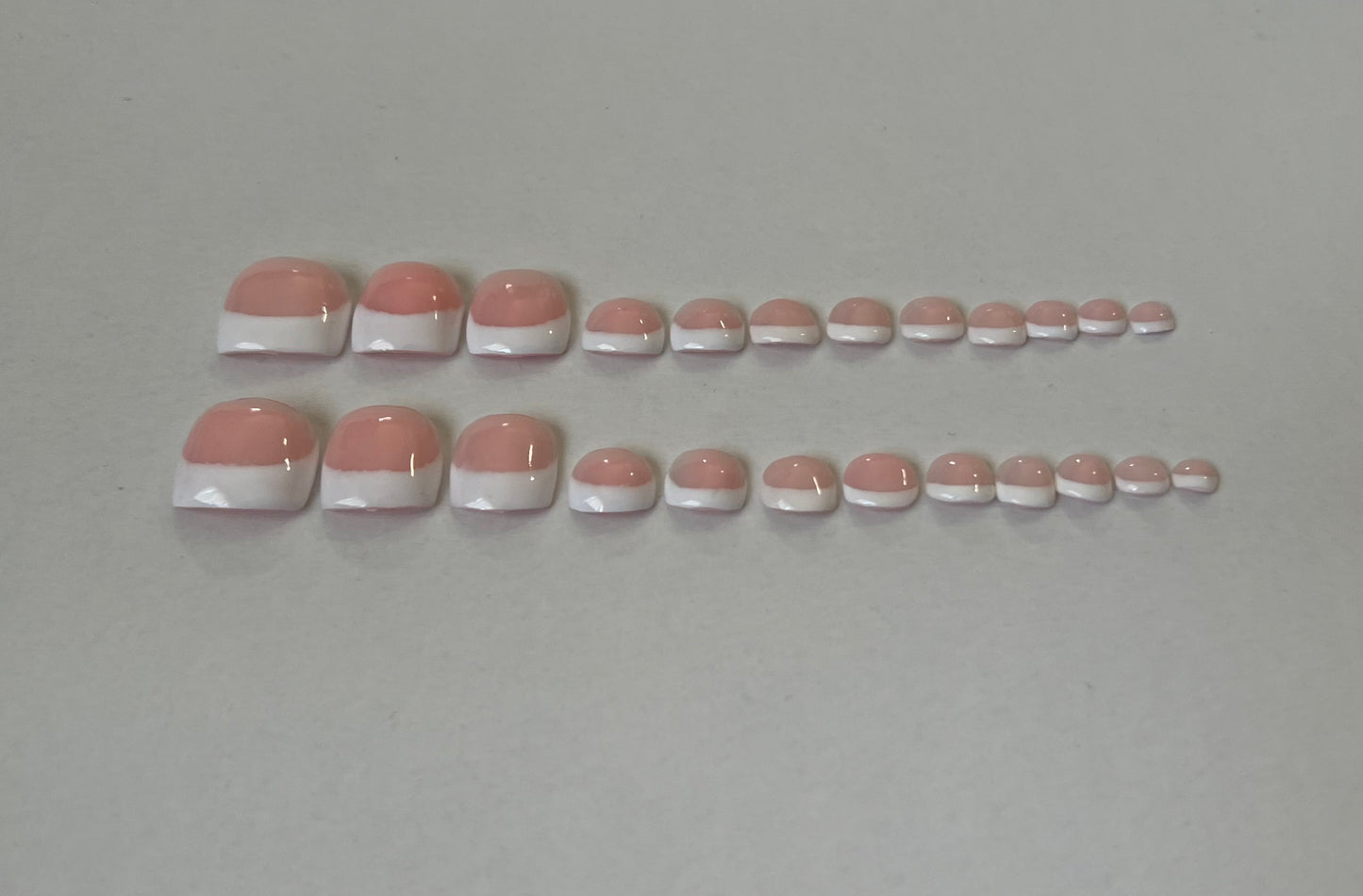 French Tip Toe Nails White